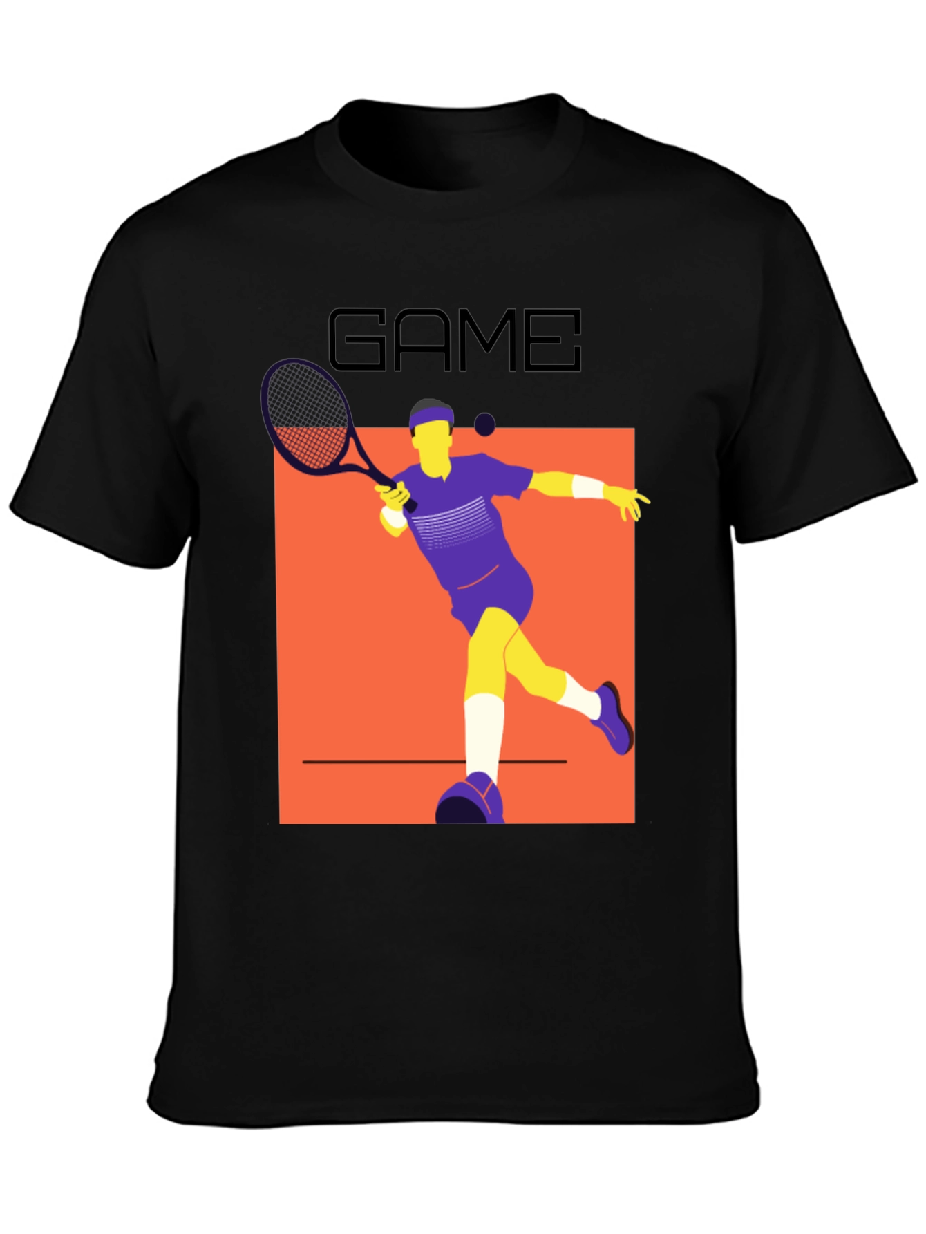 Tennis Game Graphic T-Shirt - Modern Athlete Style