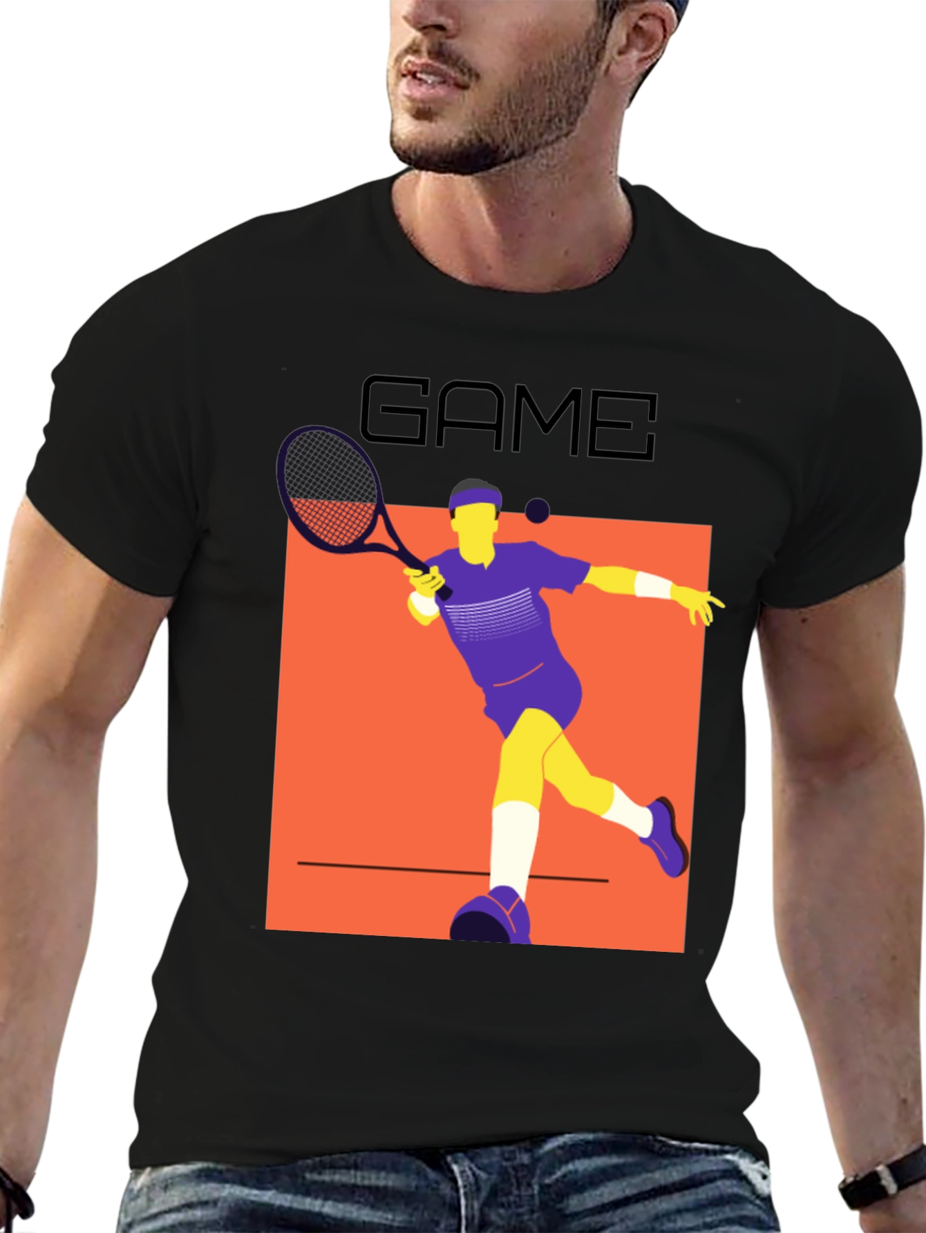 Tennis Game Graphic T-Shirt - Modern Athlete Style