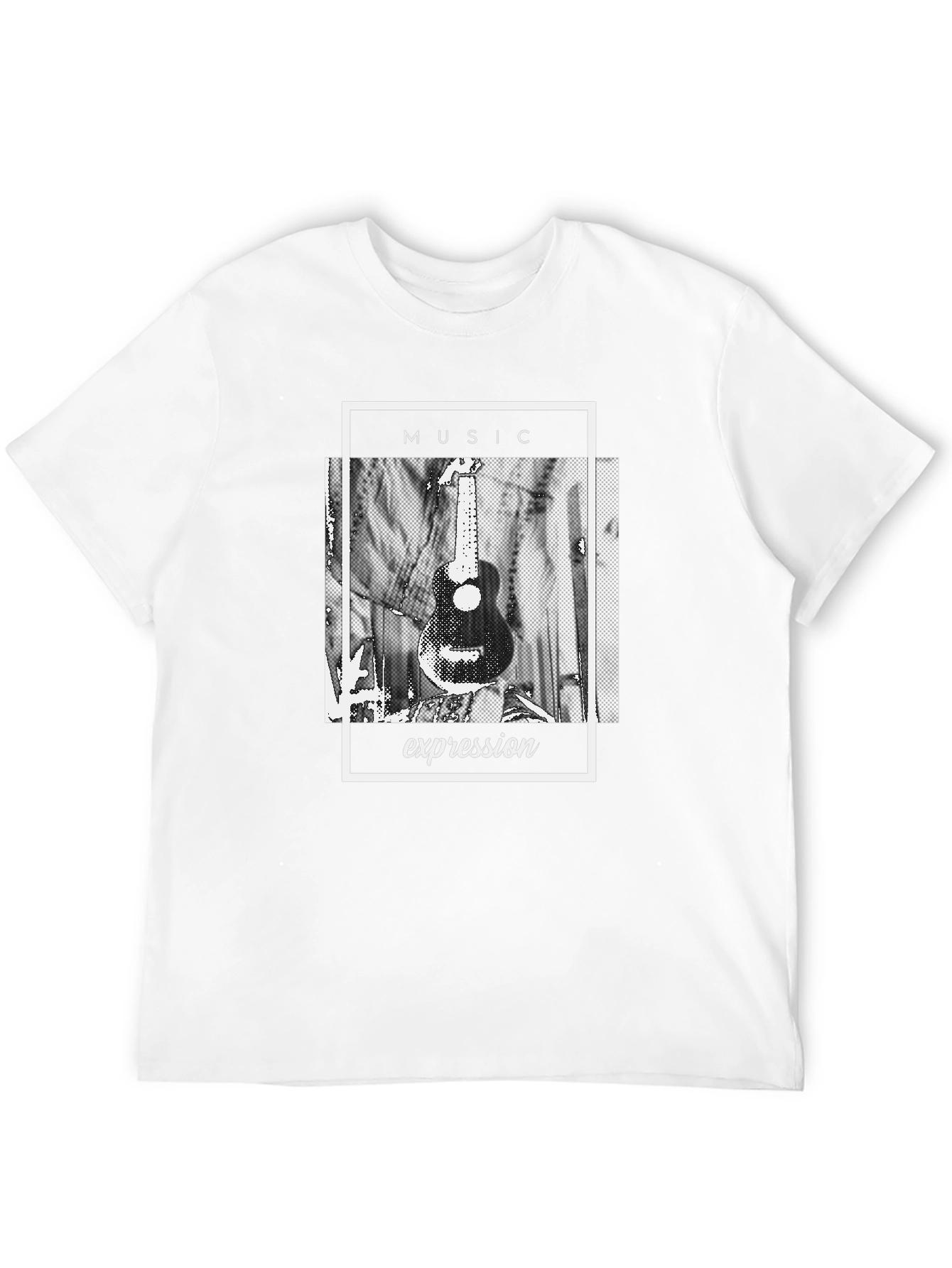 Music Expression Graphic Tee - Black Cotton
