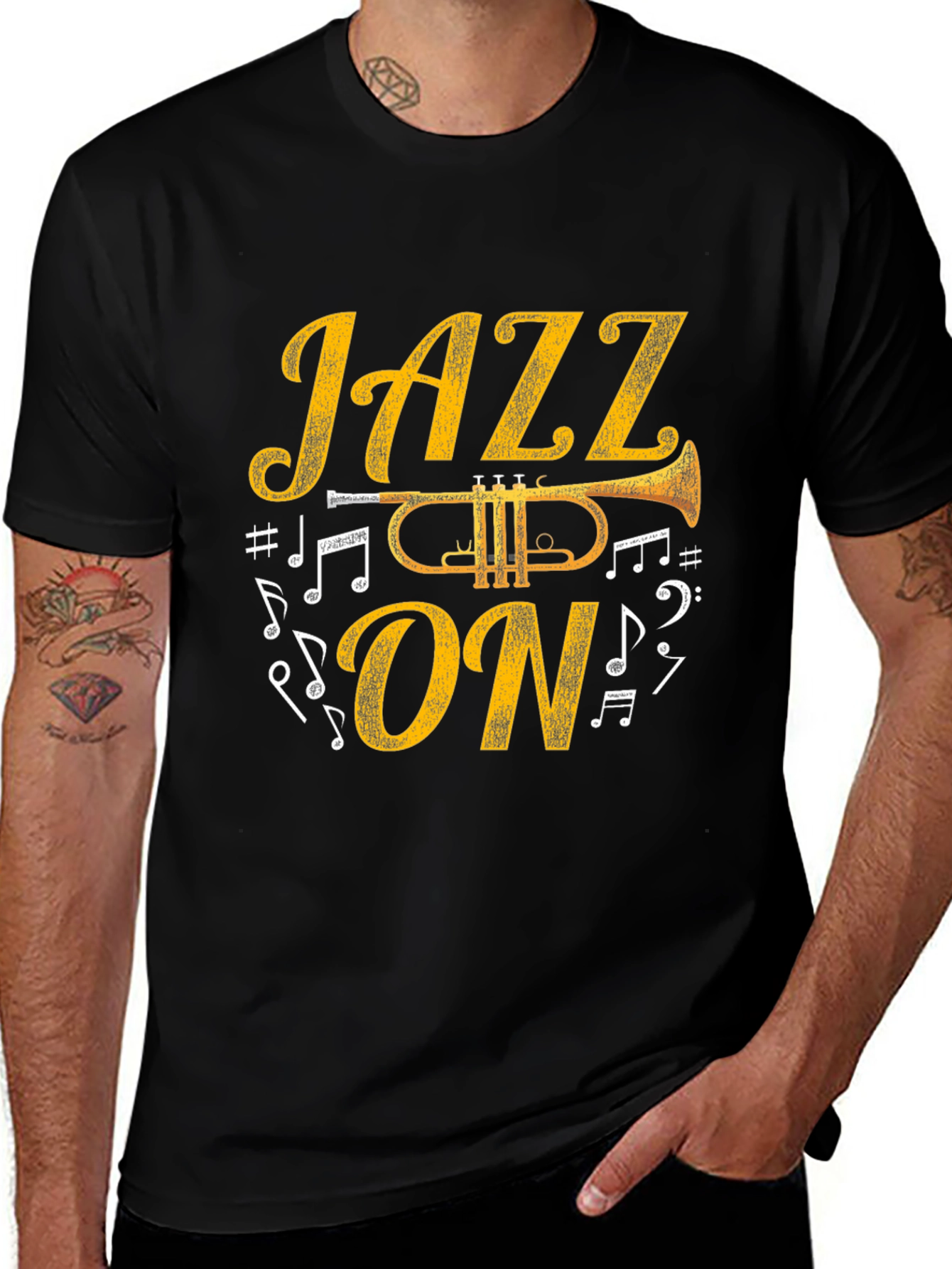 Jazz On T-Shirt Trumpet Music Tee