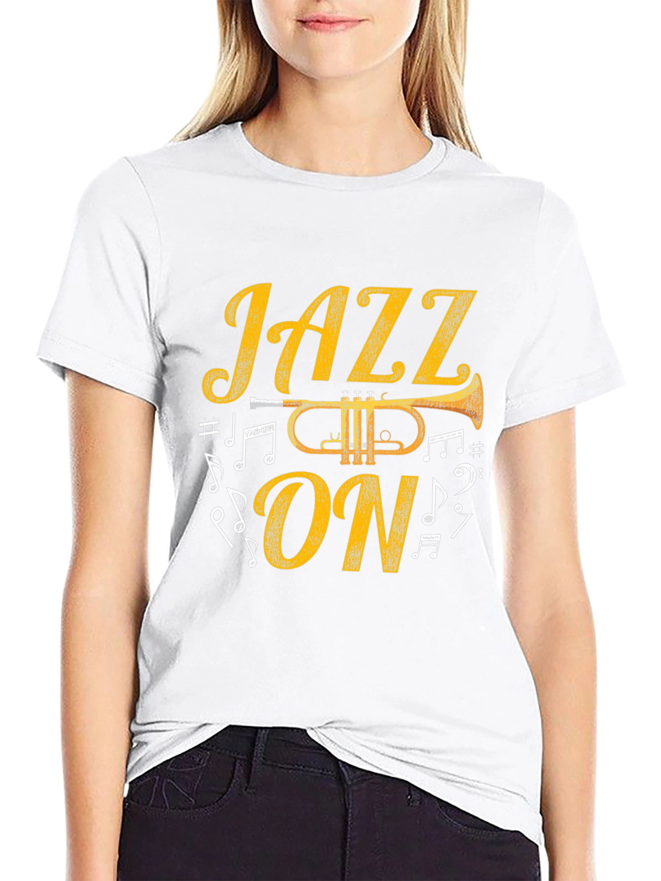 Jazz On T-Shirt Trumpet Music Tee