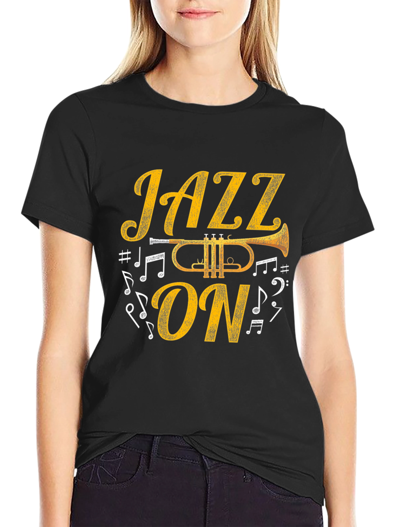 Jazz On T-Shirt Trumpet Music Tee