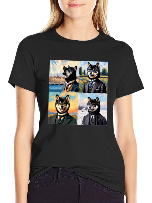 Dapper Shiba Inu Portrait T-Shirt