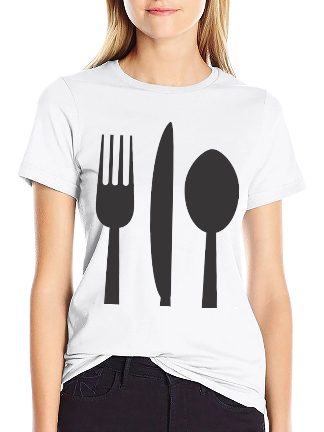 Cutlery Graphic T-Shirt - Casual Cotton Tee