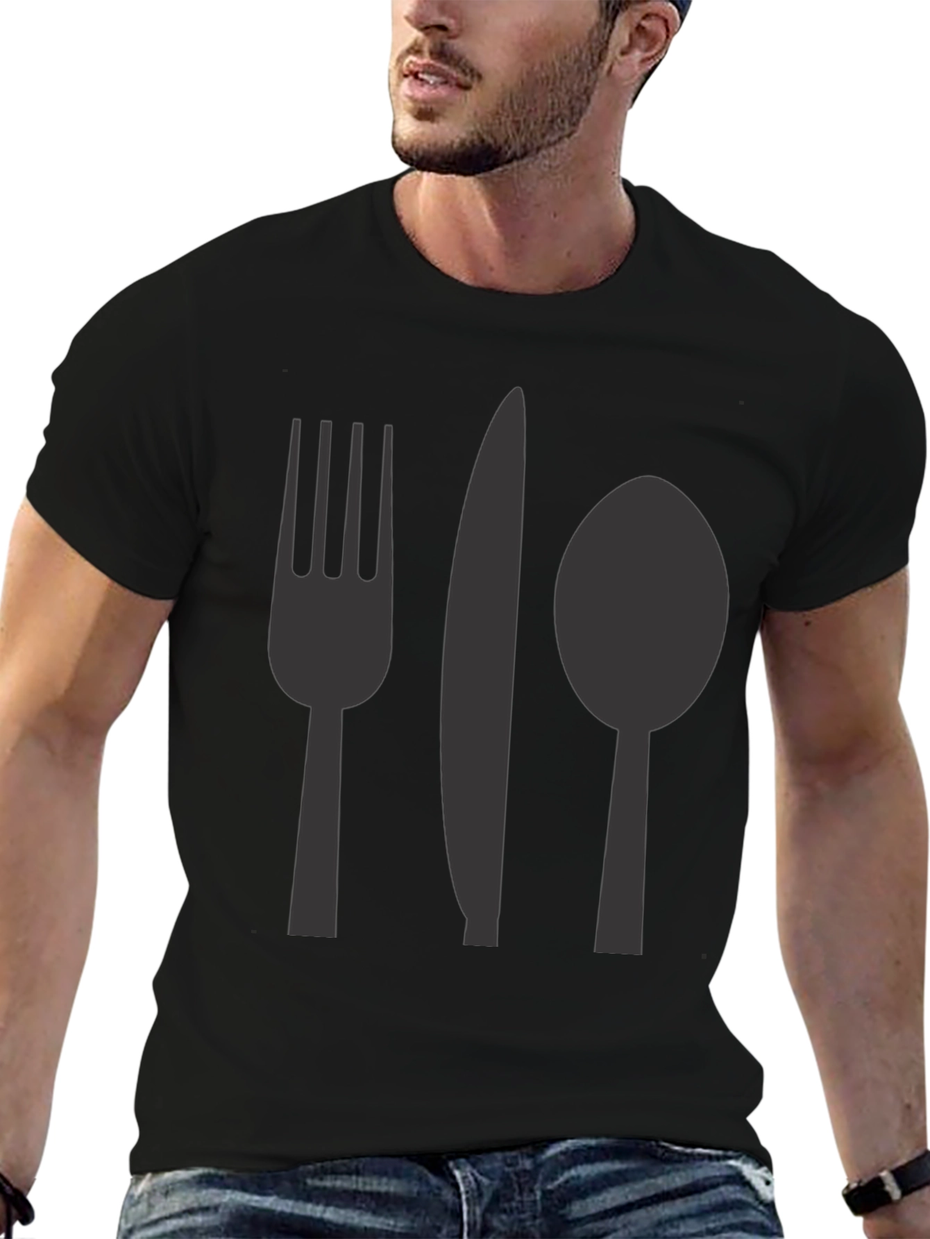 Cutlery Graphic T-Shirt - Casual Cotton Tee