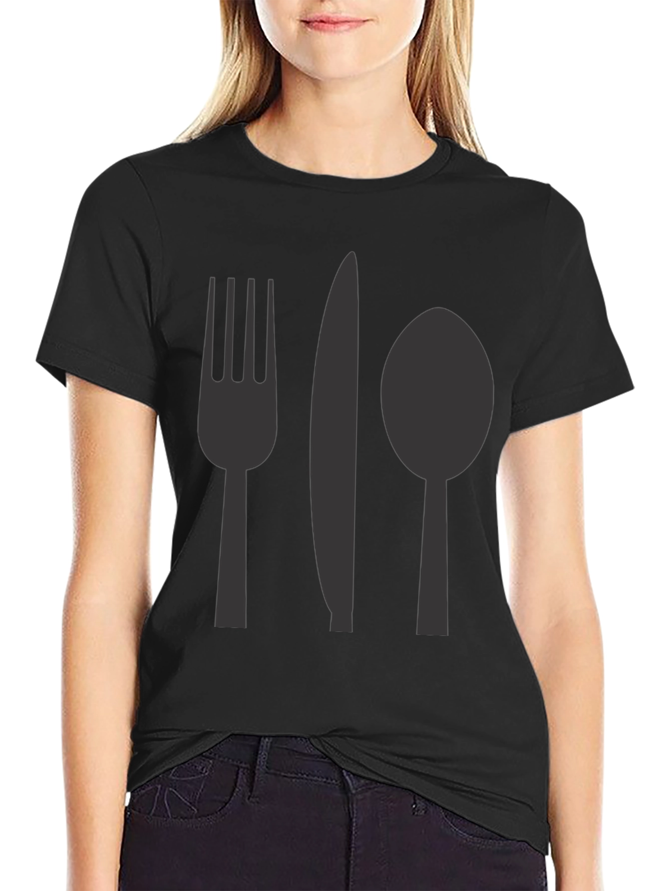 Cutlery Graphic T-Shirt - Casual Cotton Tee