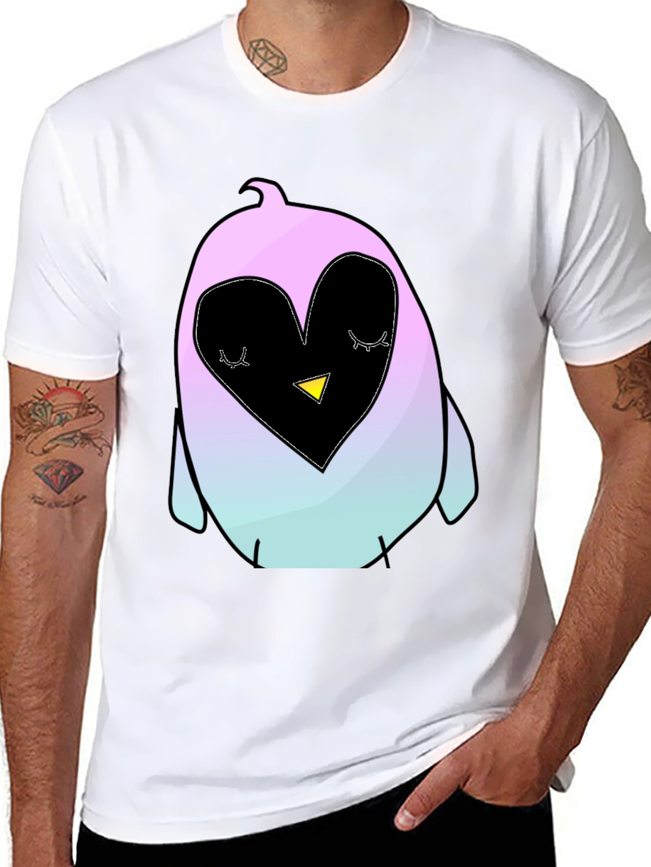 Cute Penguin Heart T-Shirt