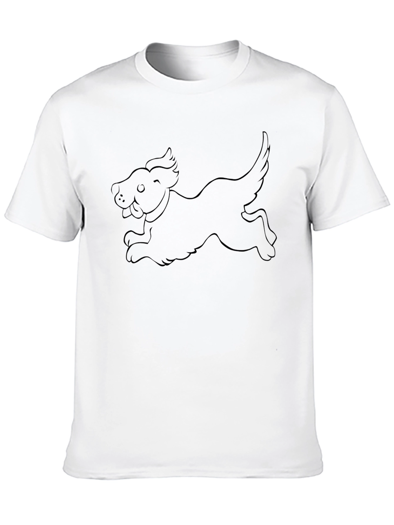 Dog Outline Graphic Black T-Shirt