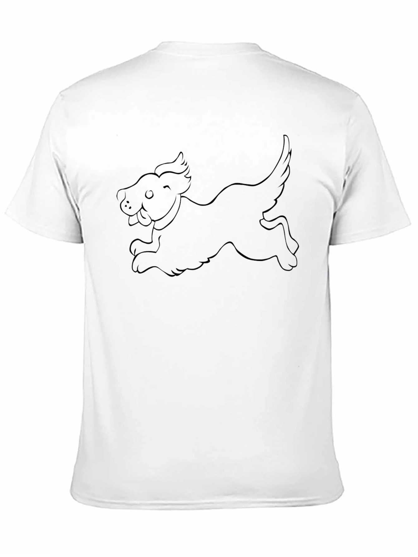 Dog Outline Graphic Black T-Shirt