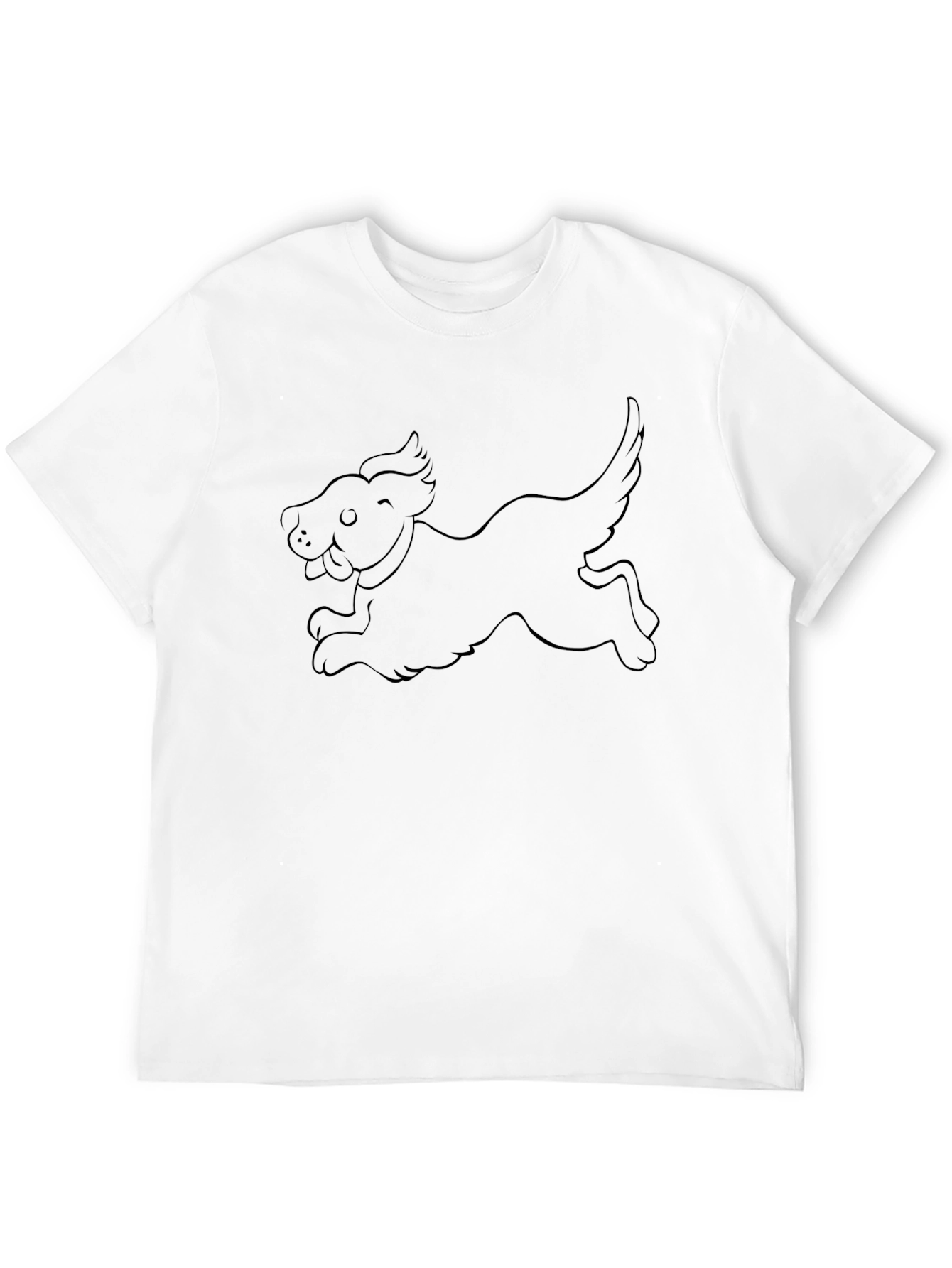 Dog Outline Graphic Black T-Shirt