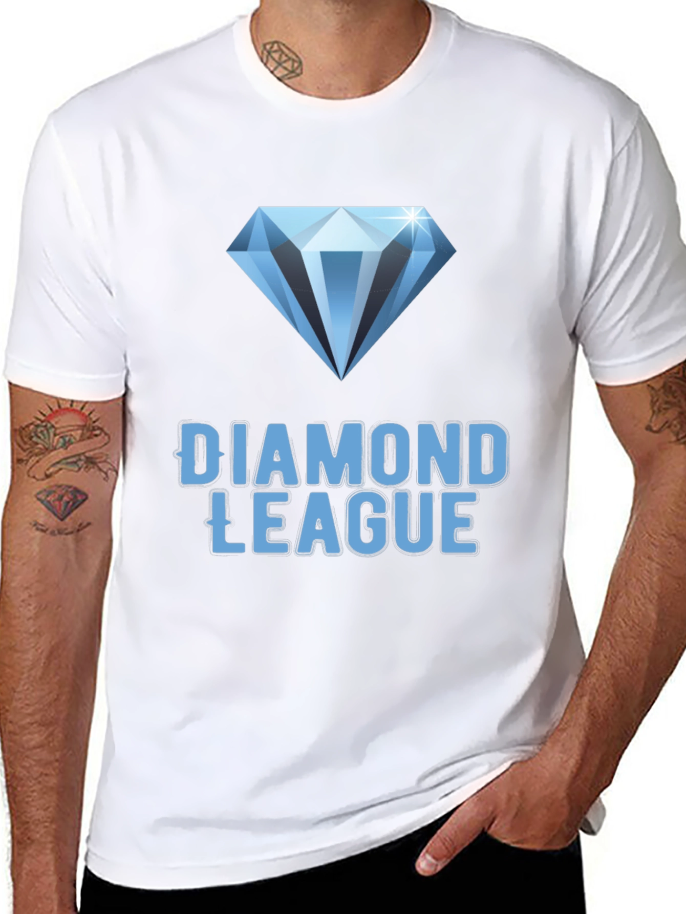 Diamond League Graphic Tee - Stylish Black T-Shirt