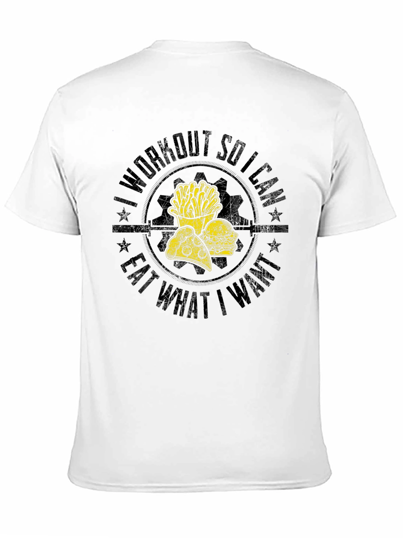 Workout for Food Black T-Shirt