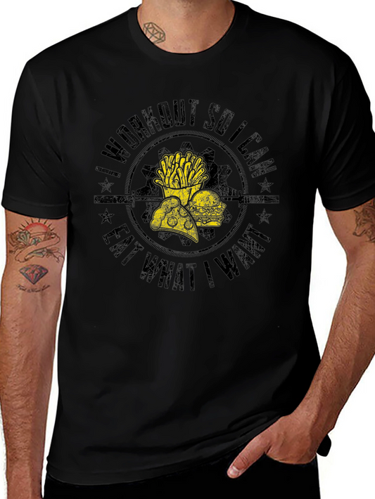 Workout for Food Black T-Shirt