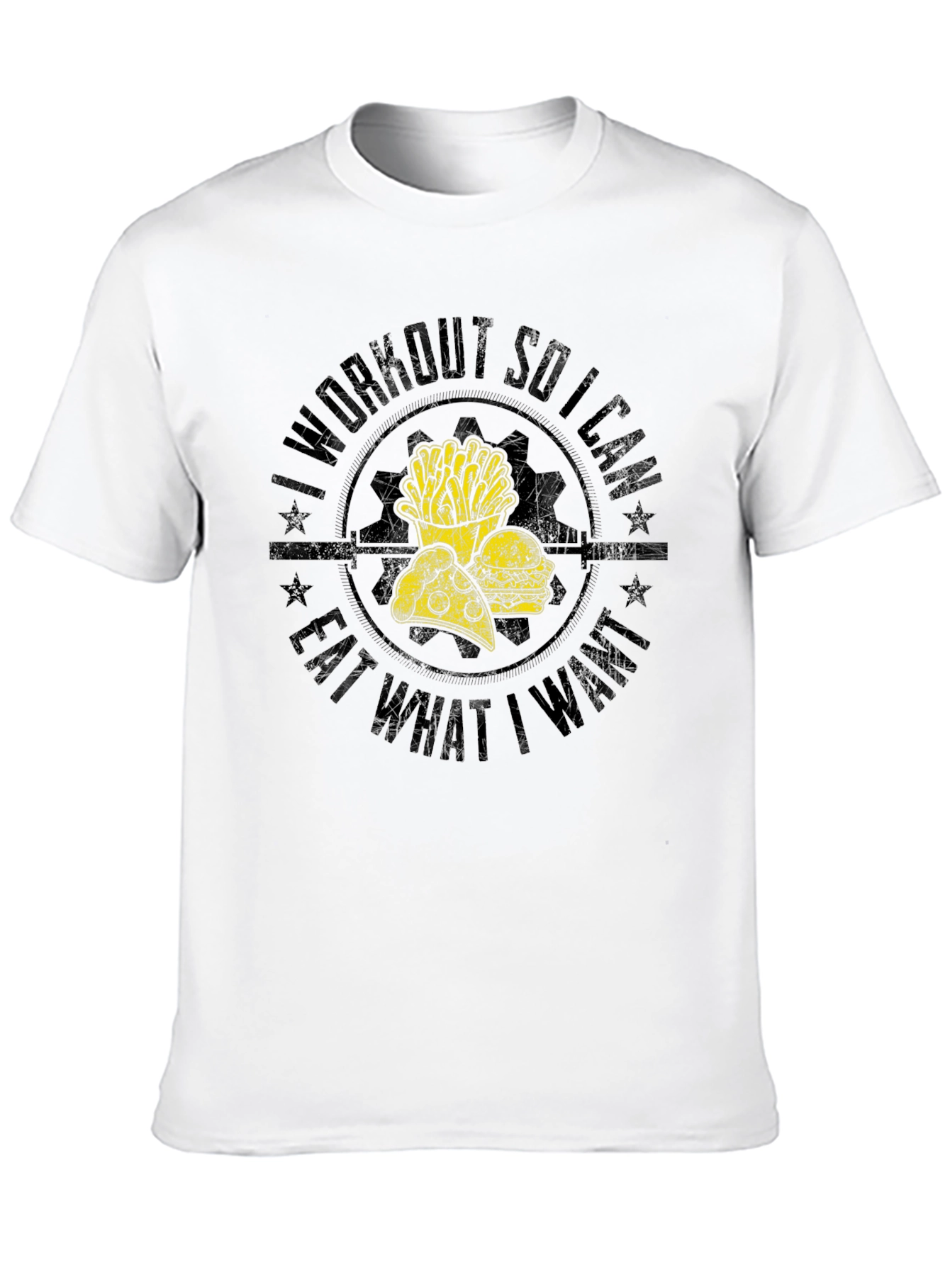 Workout for Food Black T-Shirt