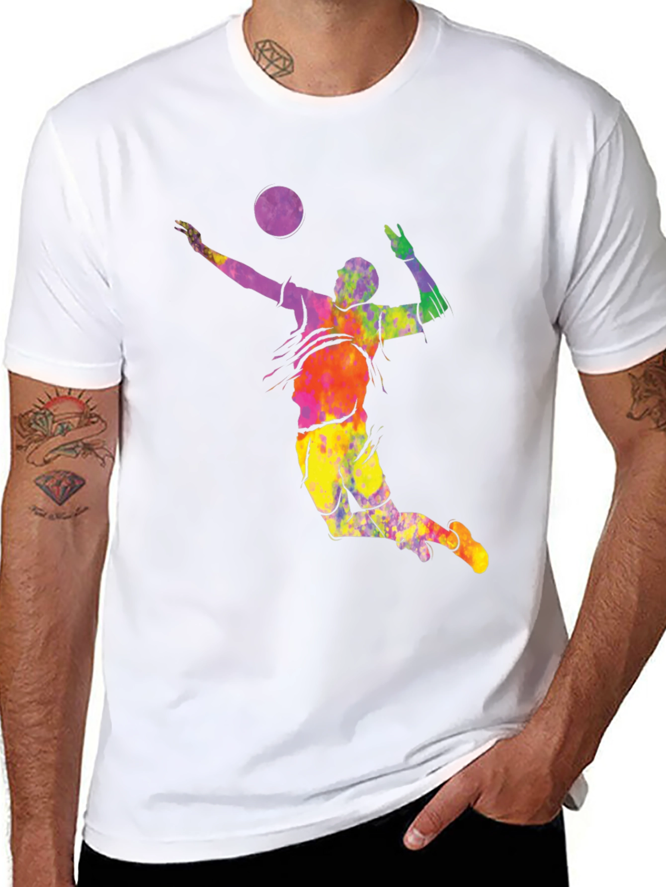 Volleyball Tie Dye Graphic T-Shirt
