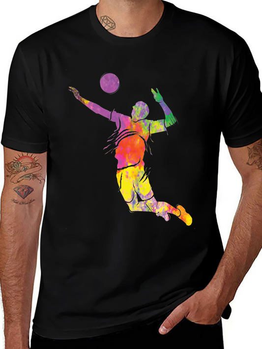 Volleyball Tie Dye Graphic T-Shirt