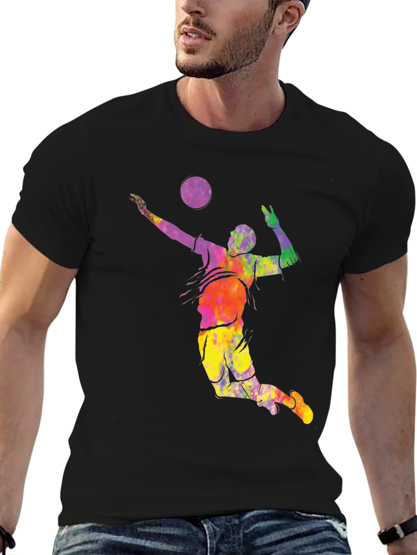 Volleyball Tie Dye Graphic T-Shirt