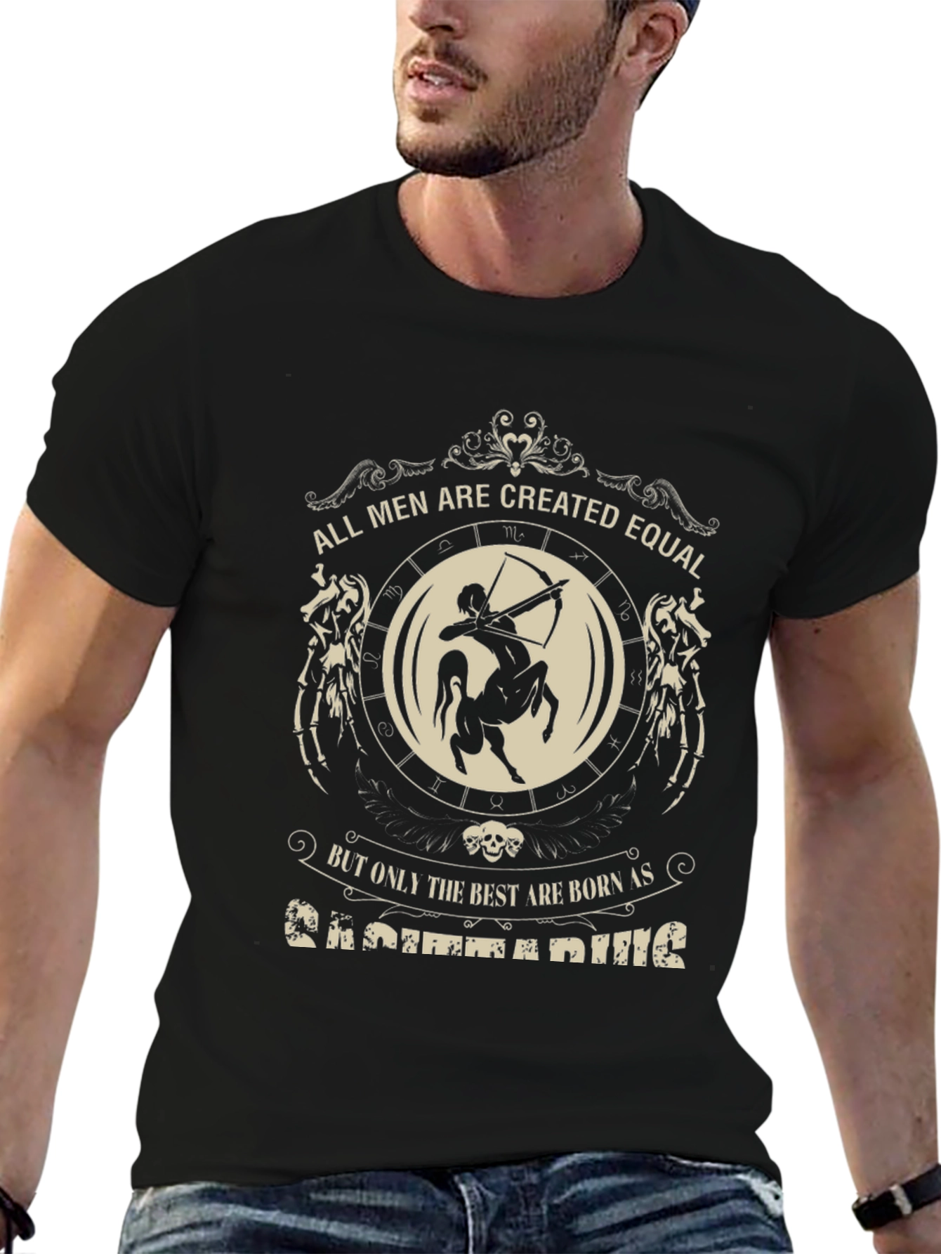 Sagittarius Zodiac T-Shirt - All Men Are Created Equal