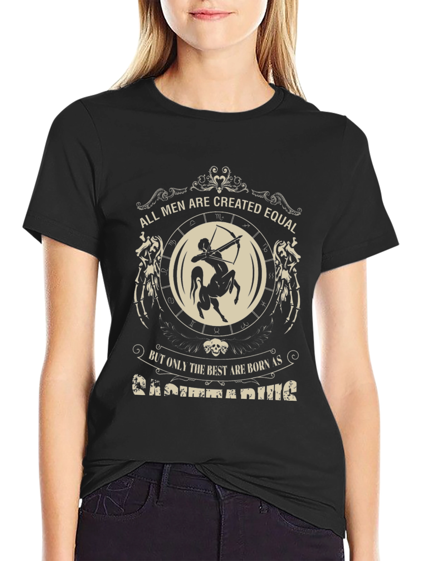 Sagittarius Zodiac T-Shirt - All Men Are Created Equal