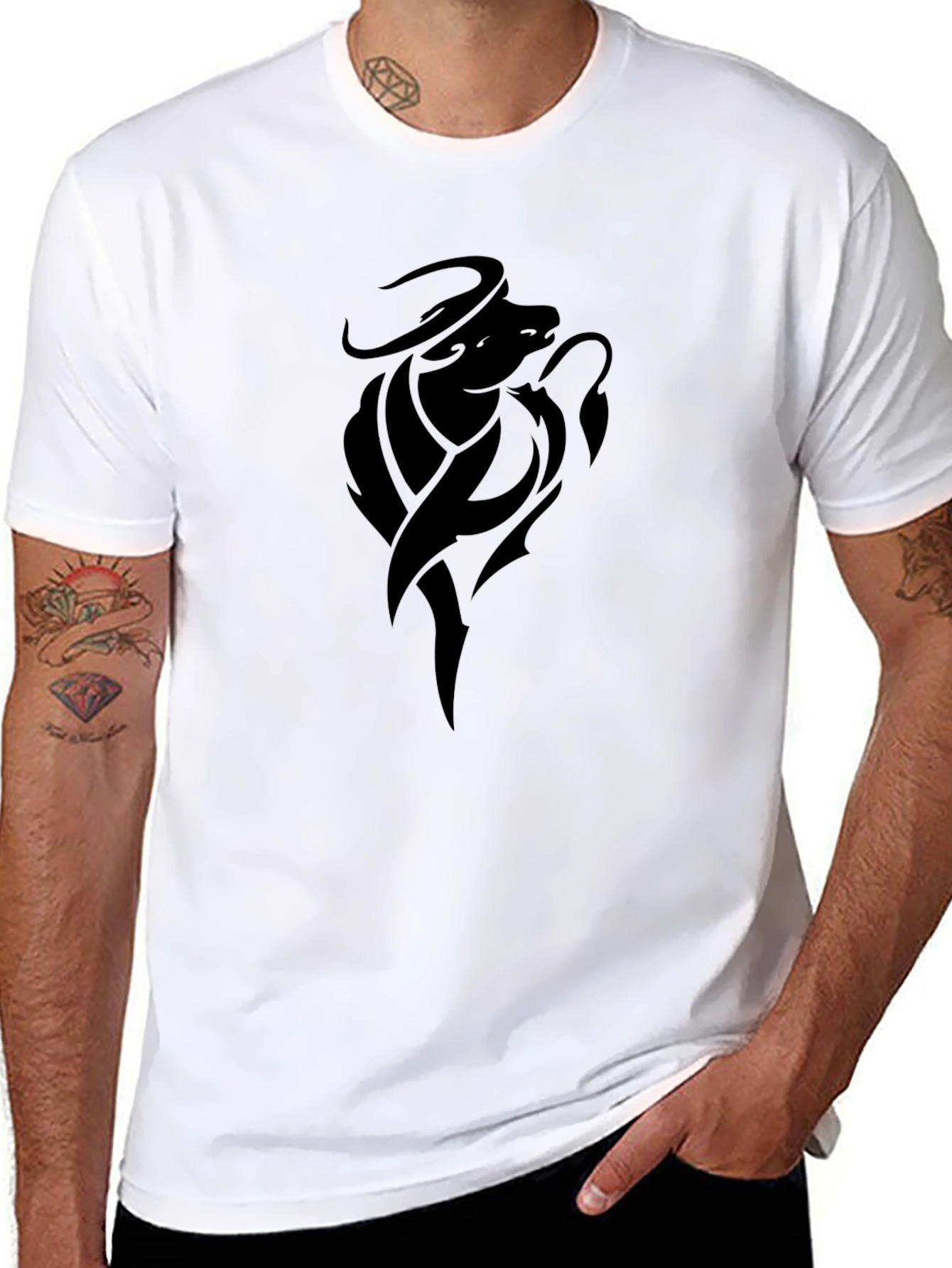 Black Bull Graphic Tee - Mens Casual Shirt