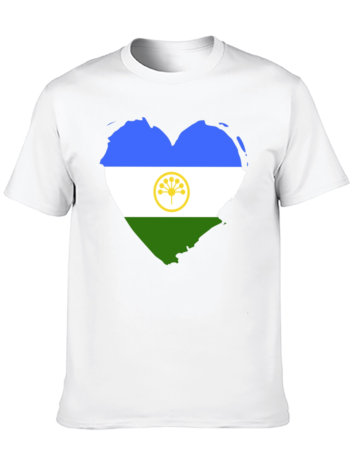 Adyghe Flag Heart T-Shirt - Soft Cotton Tee