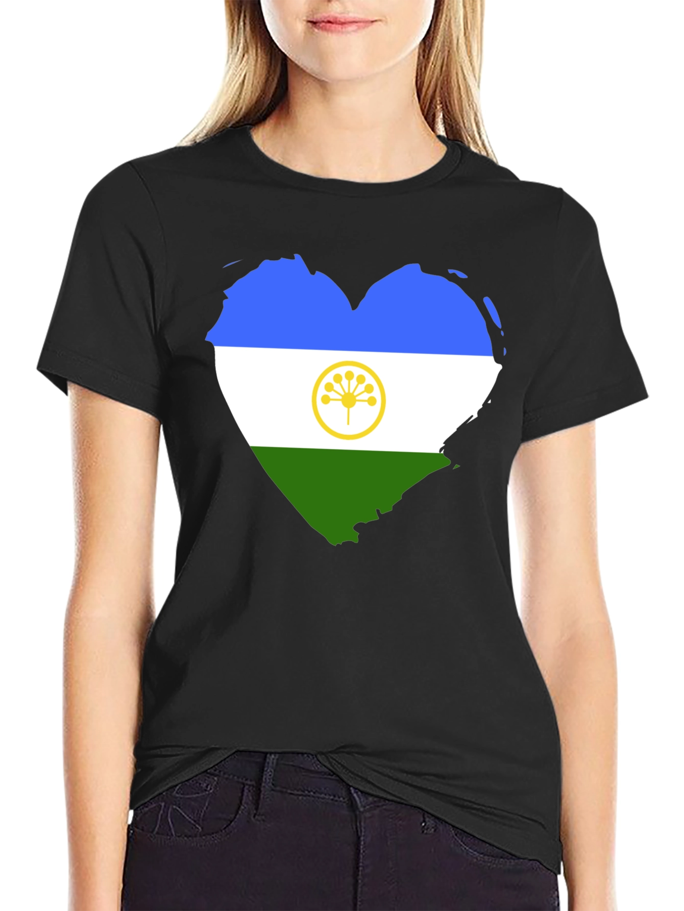 Adyghe Flag Heart T-Shirt - Soft Cotton Tee
