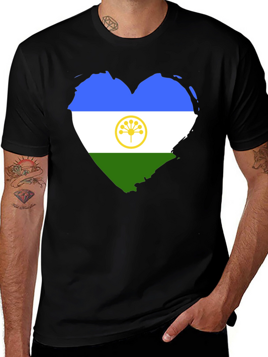 Adyghe Flag Heart T-Shirt - Soft Cotton Tee