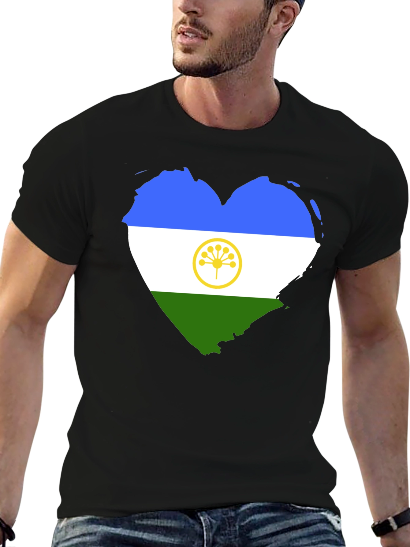 Adyghe Flag Heart T-Shirt - Soft Cotton Tee