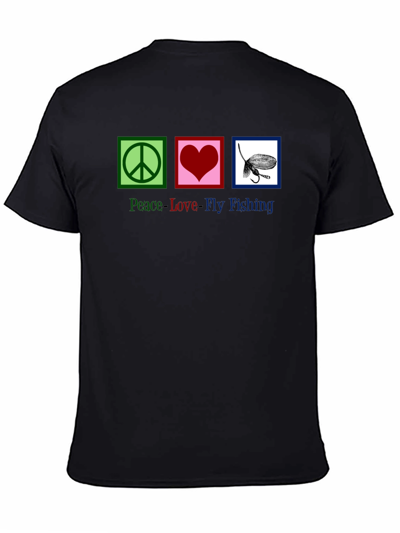 Peace Love Fly Fishing Graphic T-Shirt