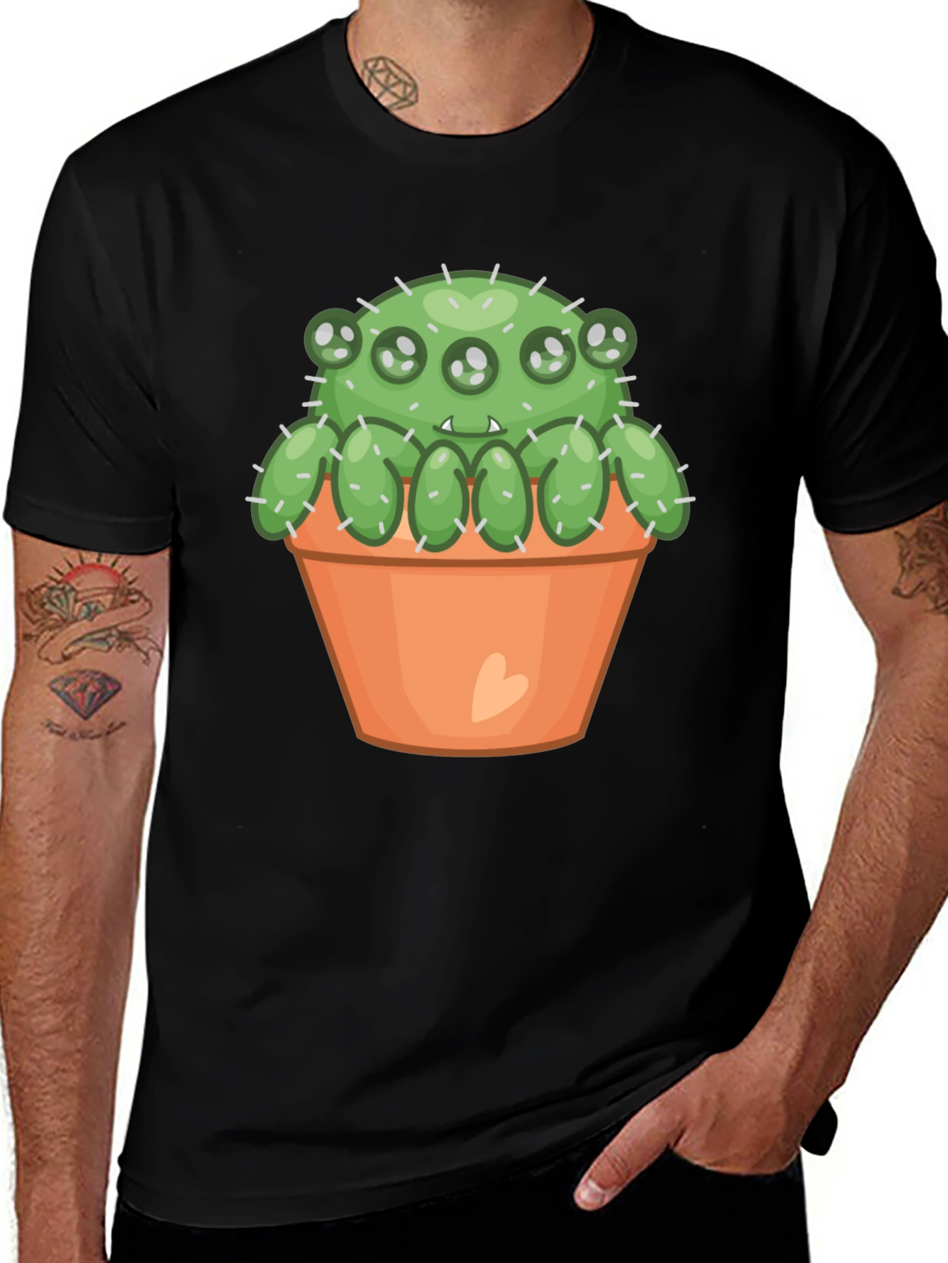 Cactus Monster T-Shirt - Cute & Spooky!