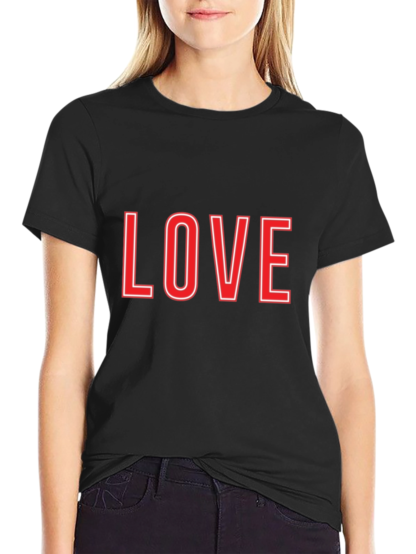 Love Graphic Tee - Black Casual T-Shirt