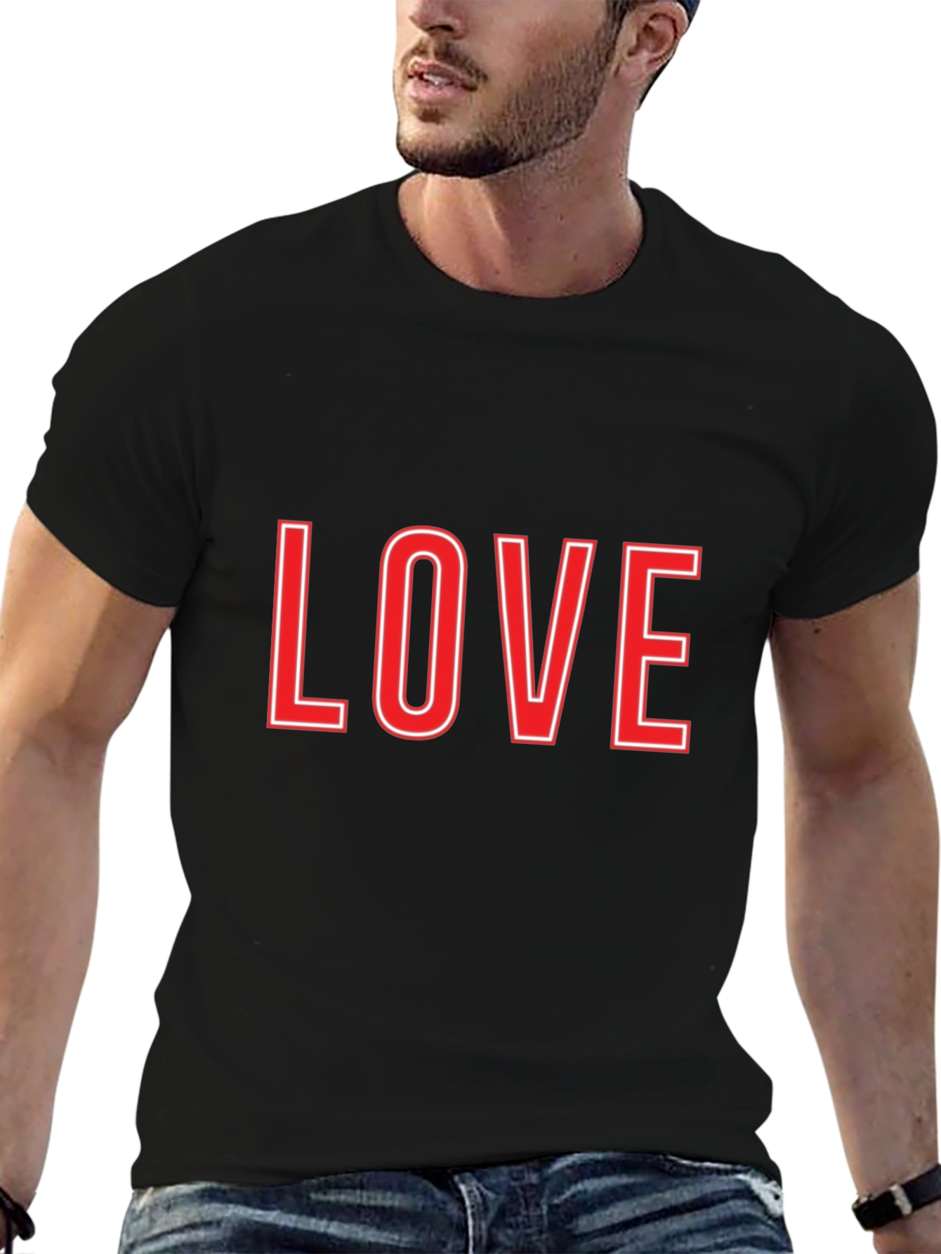 Love Graphic Tee - Black Casual T-Shirt