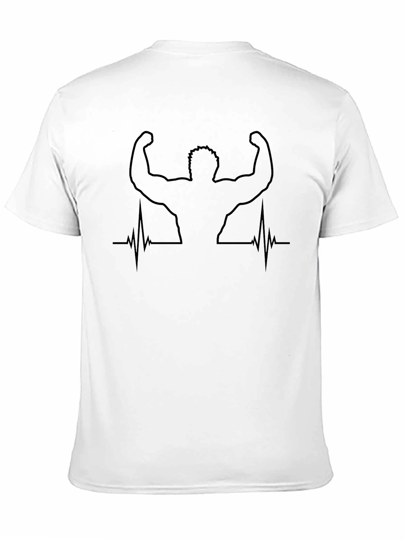 Gym Heartbeat Graphic Tee - Black Fitness Shirt