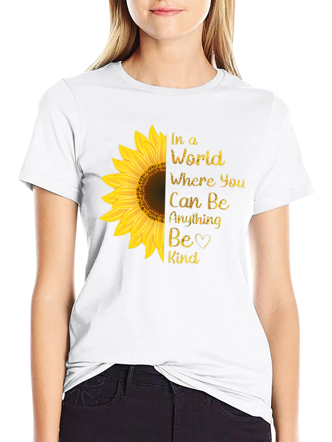 Sunflower Kindness T-Shirt - Be Kind Tee