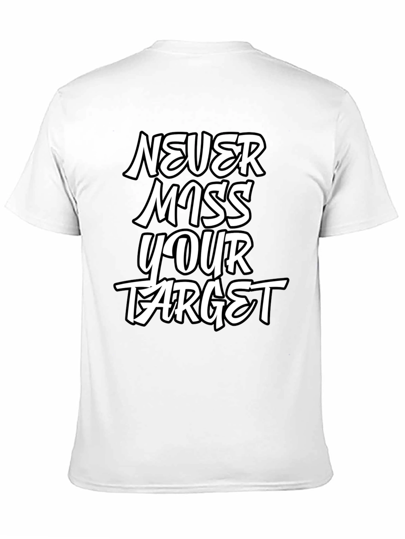 Never Miss Your Target Graphic Tee - Bold Black