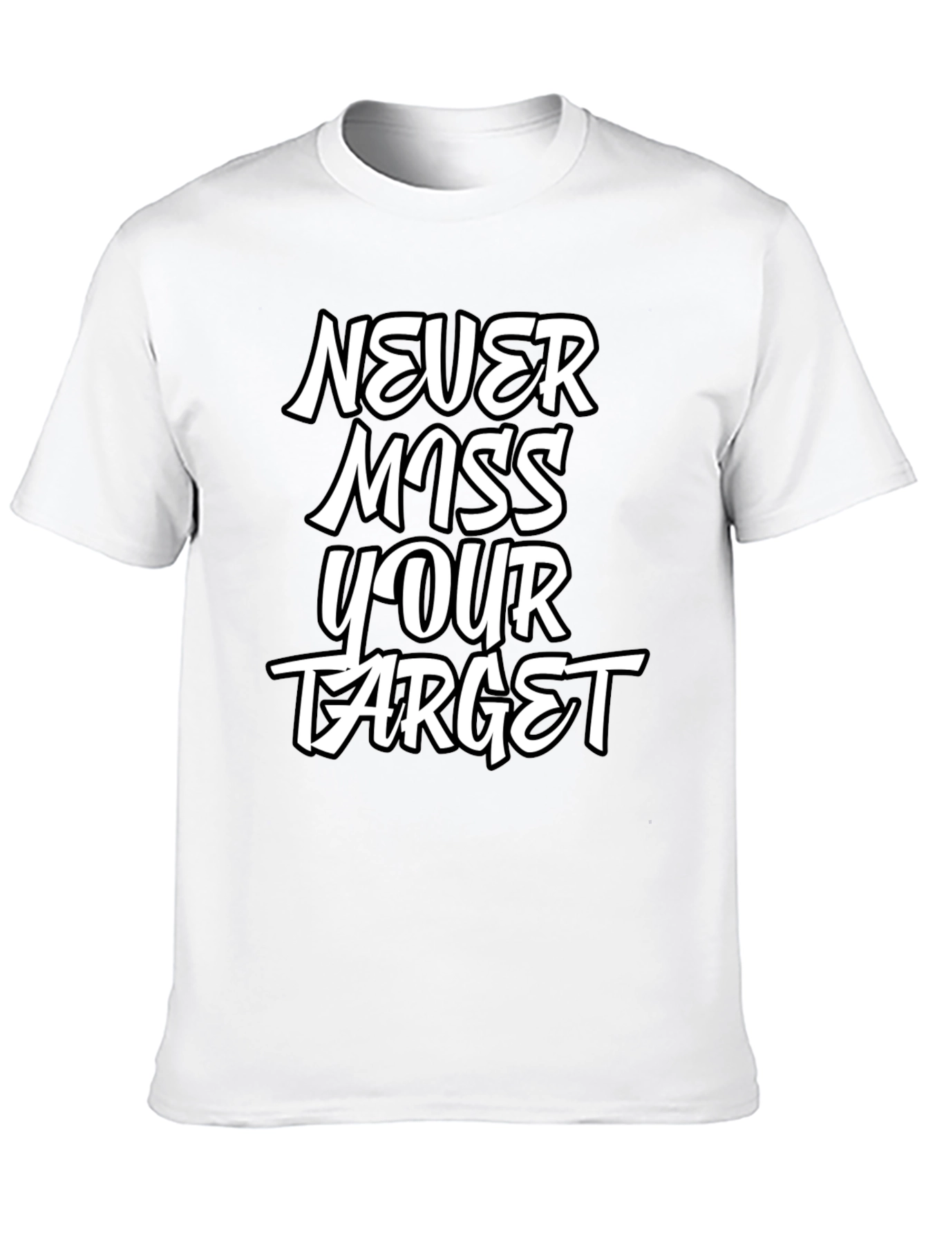 Never Miss Your Target Graphic Tee - Bold Black