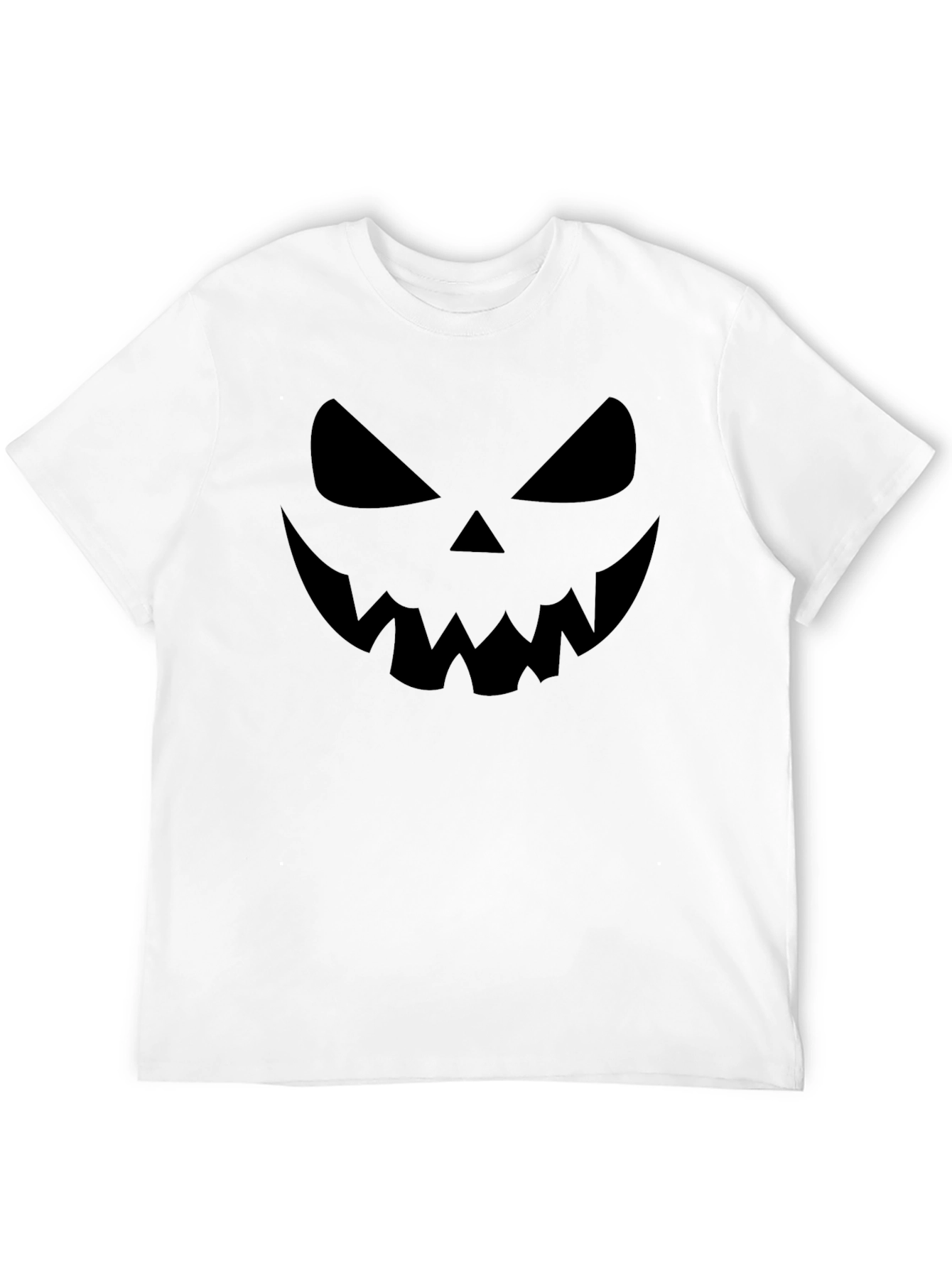 Spooky Black Halloween Pumpkin Face Graphic Tee