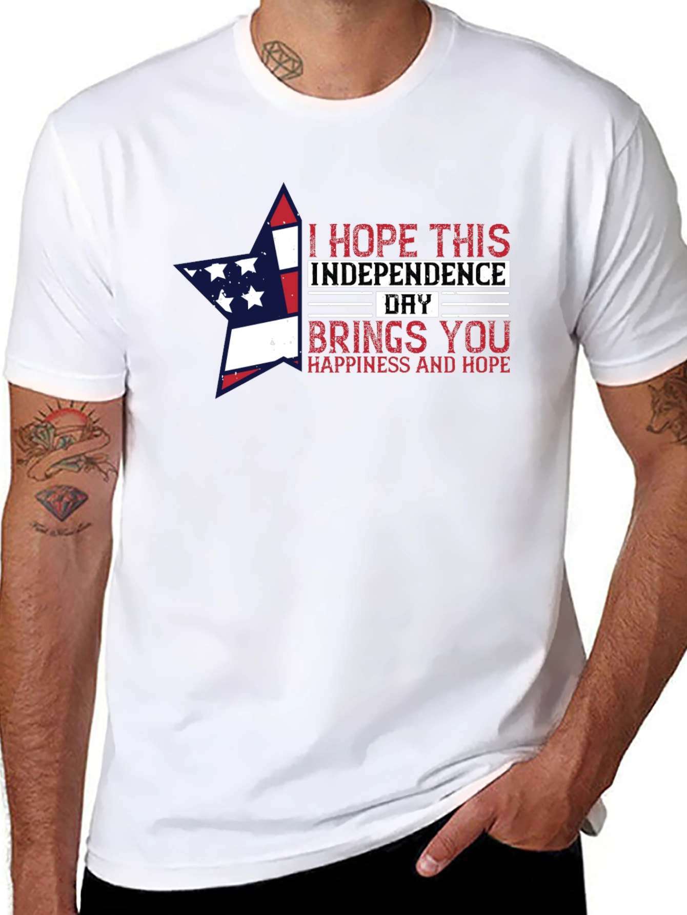 Independence Day Star Graphic T-Shirt