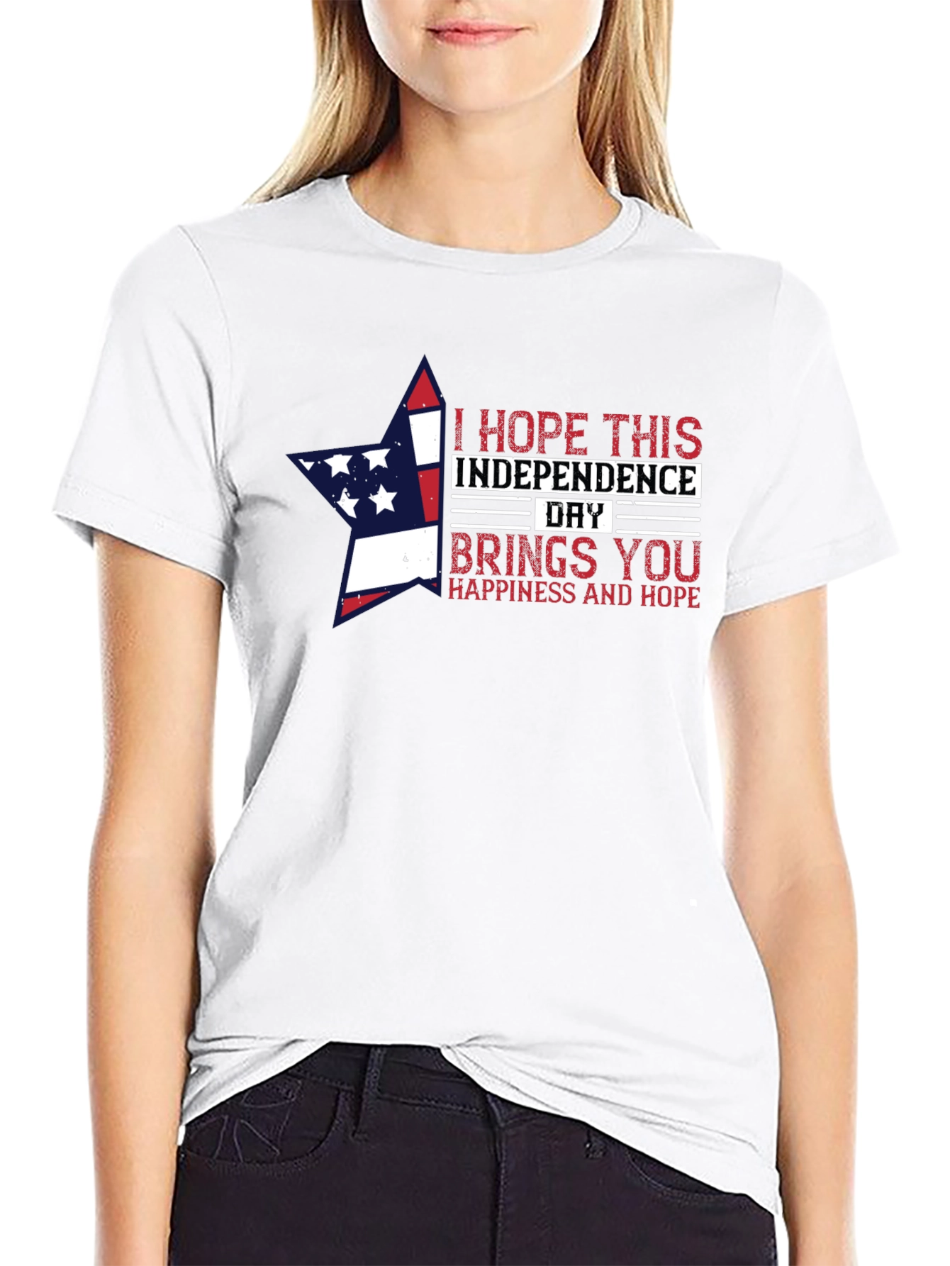Independence Day Star Graphic T-Shirt
