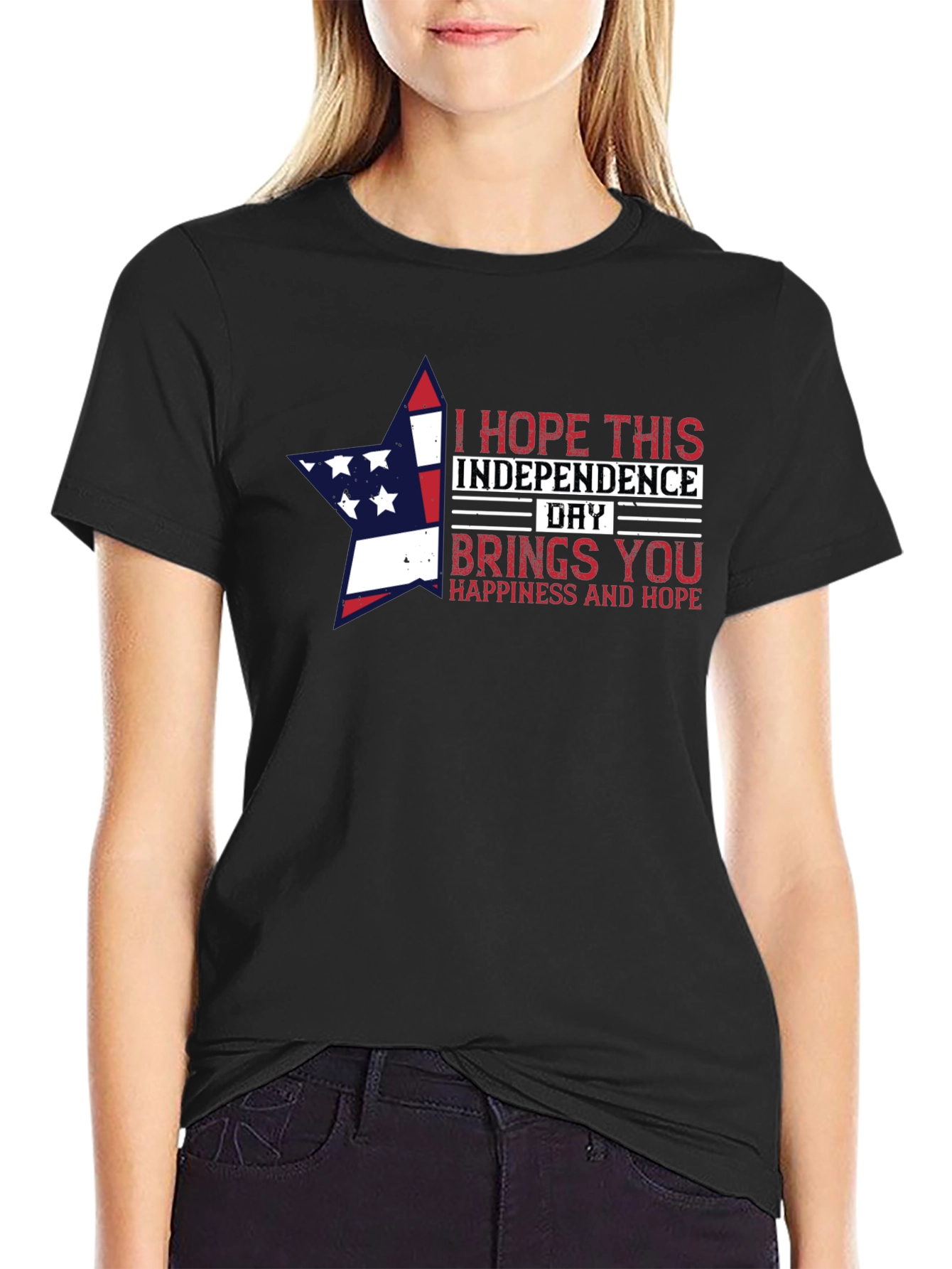 Independence Day Star Graphic T-Shirt