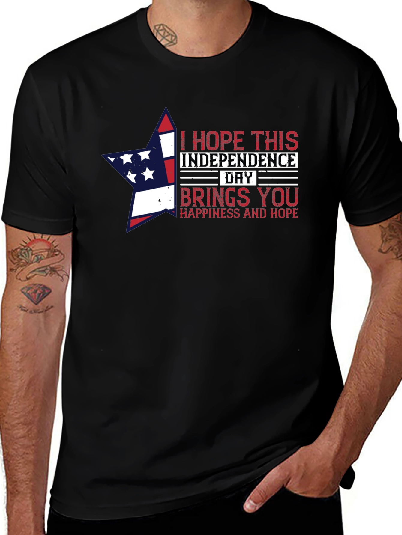 Independence Day Star Graphic T-Shirt