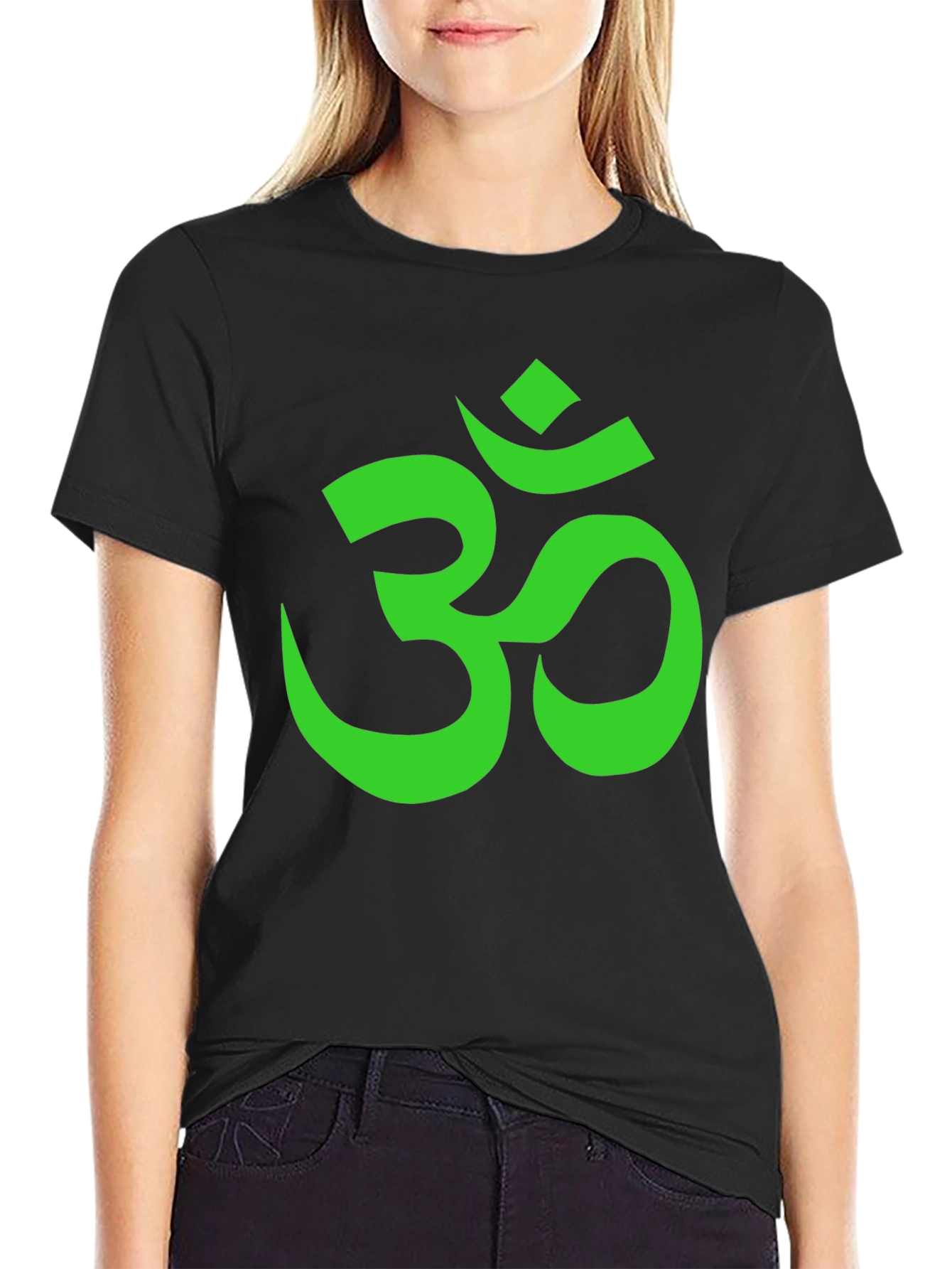 Om Symbol Graphic Tee - Black Cotton T-Shirt