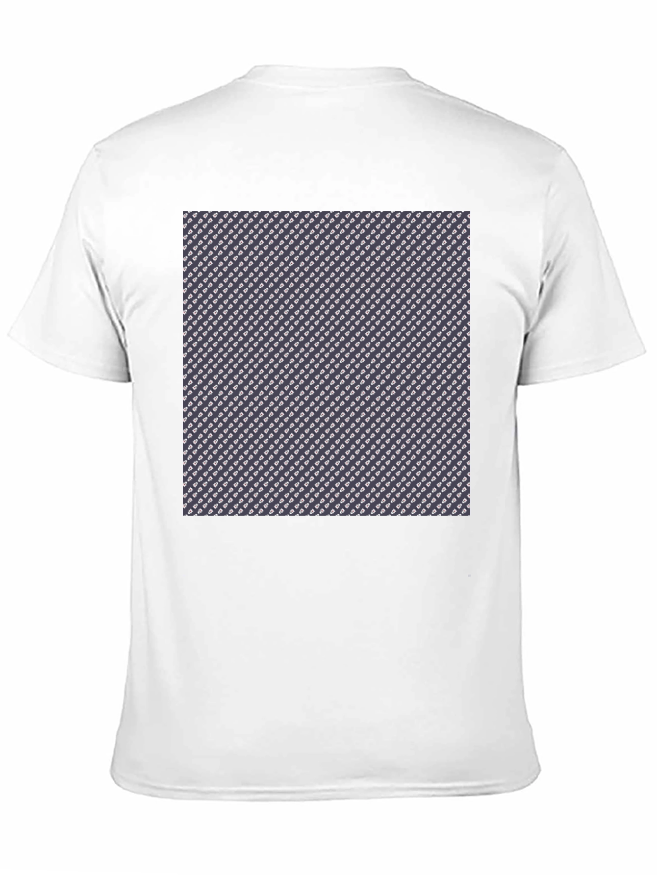 Patterned Print Crew Neck T-Shirt