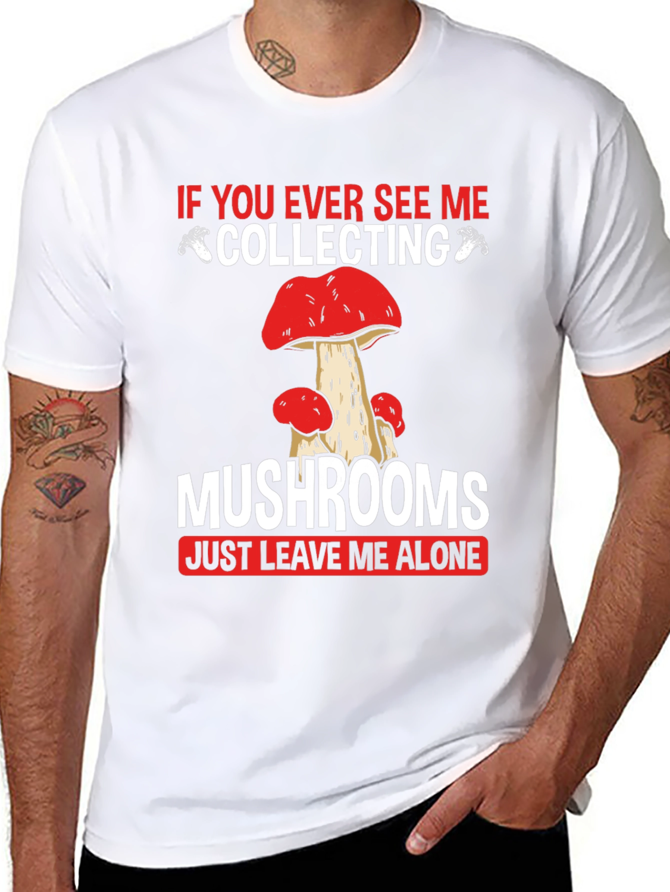 Mushroom Collecting T-Shirt - Leave Me Alone