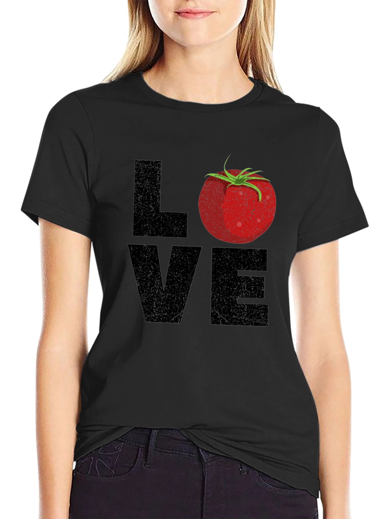 Love Tomato Graphic Tee - Mens Black T-Shirt