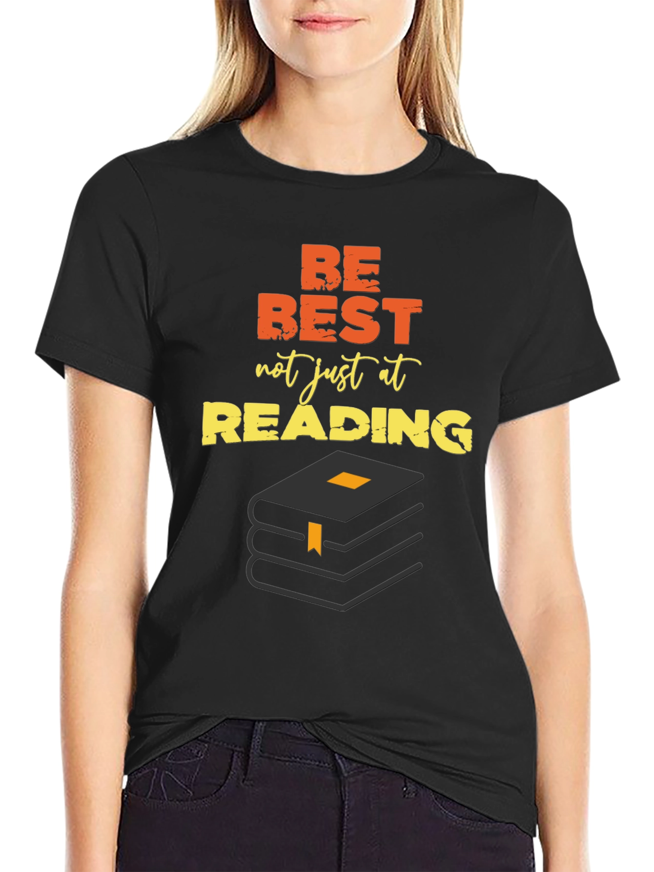 Be Best At Reading Black Graphic Tee