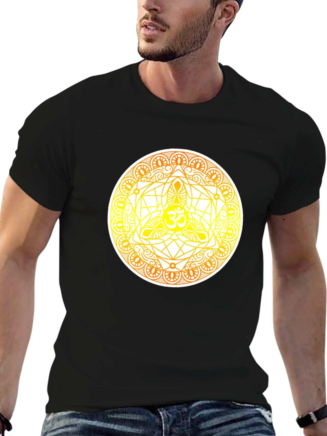 Om Mandala Graphic Tee - Spiritual Design T-Shirt