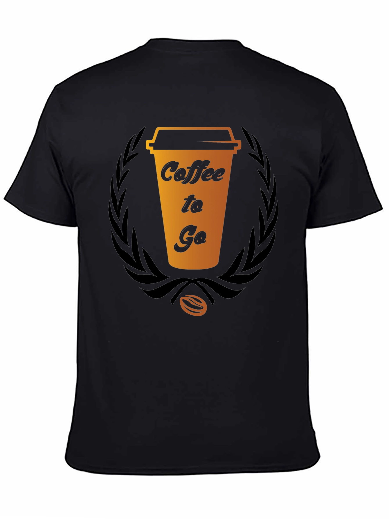 Coffee To Go Graphic Tee - Black Cotton T-Shirt