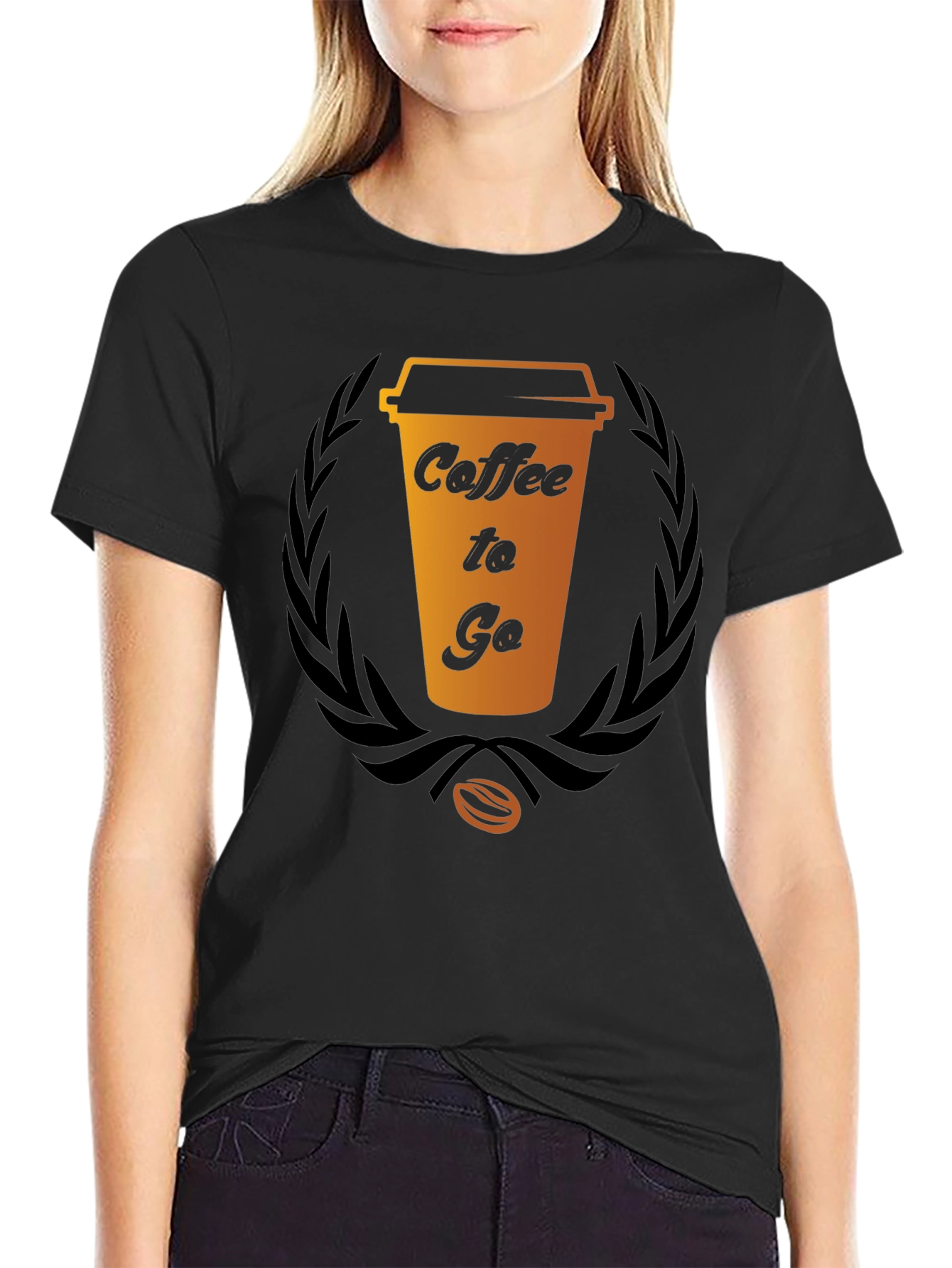 Coffee To Go Graphic Tee - Black Cotton T-Shirt