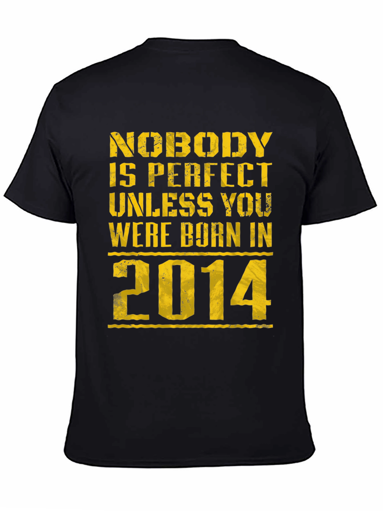 Born in 2014 Black Graphic T-Shirt